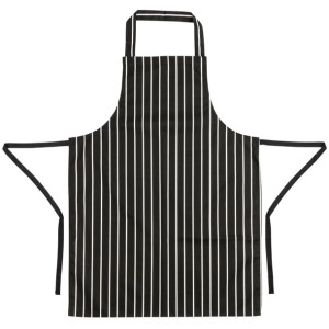 Whites Bib Apron Black/White Butchers Stripe
