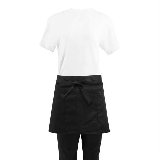 Whites Waist Apron Polycotton Black