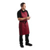 Whites Bib Apron Polycotton Burgundy