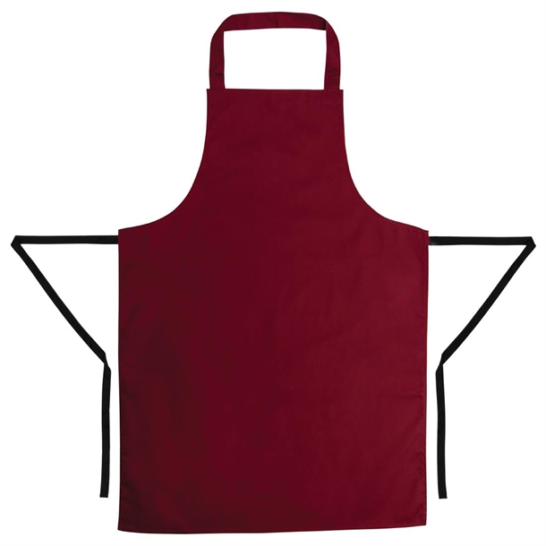 Whites Bib Apron Polycotton Burgundy
