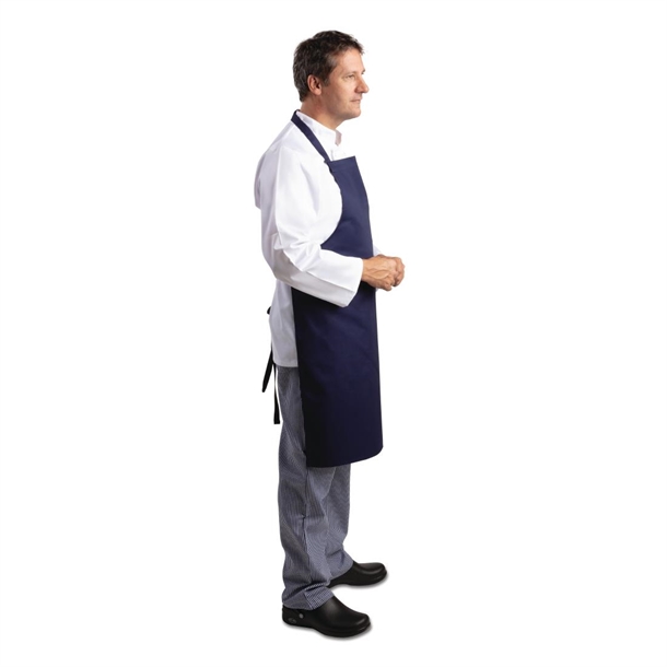 Whites Bib Apron Polycotton Navy Blue
