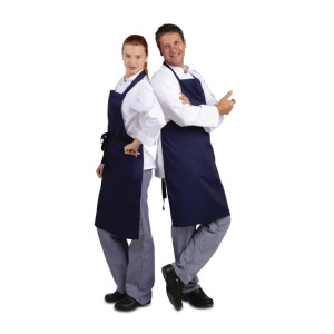 Whites Bib Apron Polycotton Navy Blue