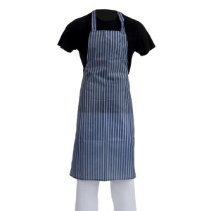 Whites Water Resistant Bib Apron Blue/White Stripe