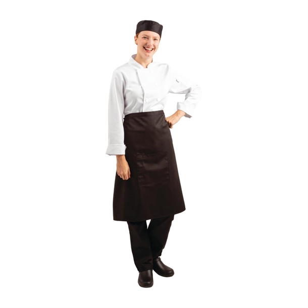 Whites Bistro Apron Polycotton Black