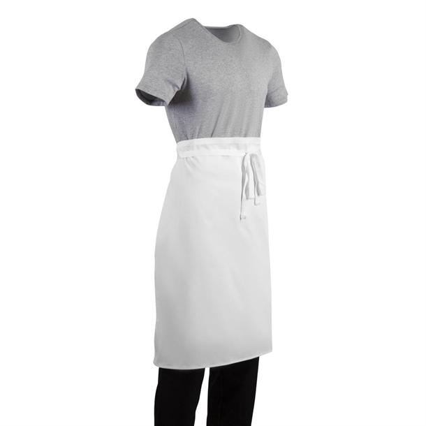 Whites Bistro Apron Polycotton White