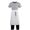 Whites Bistro Apron Polycotton White with Pocket
