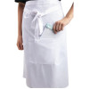 Whites Bistro Apron Polycotton White with Pocket