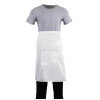 Whites Bistro Apron Polycotton White with Pocket