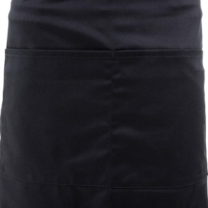 Whites Bistro Apron Polycotton Black with Pocket