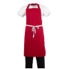 Whites Bib Apron Polycotton Red