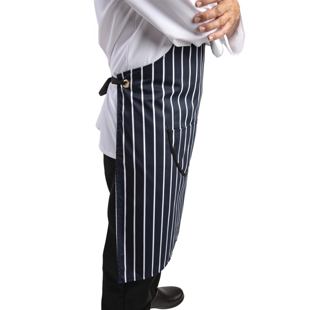 Whites Bib Apron Blue/White Butchers Stripe XL