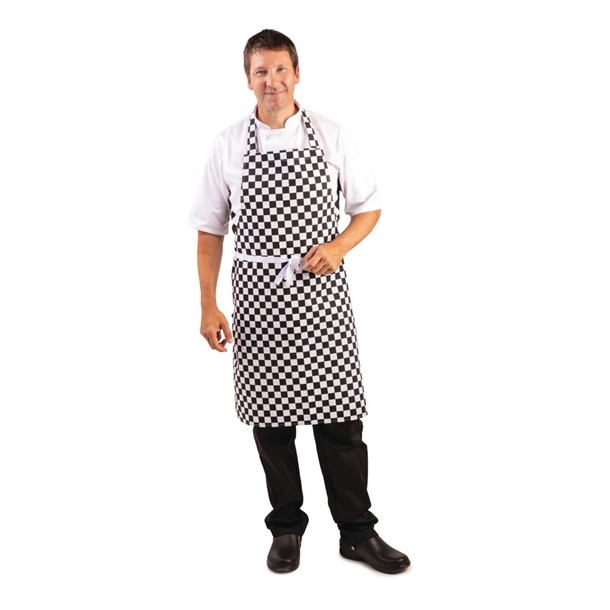 Whites Bib Apron Black/White Check
