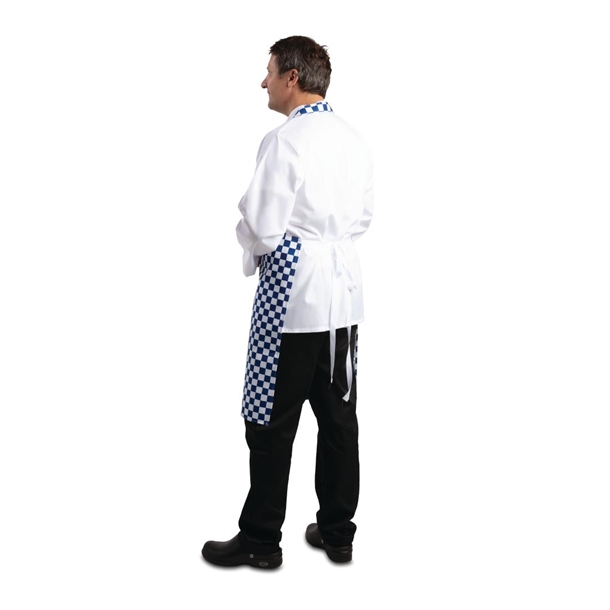Whites Bib Apron Polycotton Blue/White Check