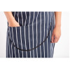 Whites Butchers Stripe Bib Apron with Pocket Blue/White
