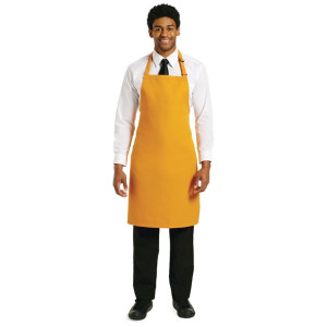 Le Chef Polycotton Bib Apron Orange