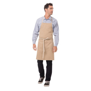 Chef Works Austin Bib Apron Natural