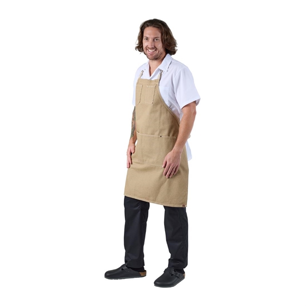Chef Works Austin Bib Apron Natural