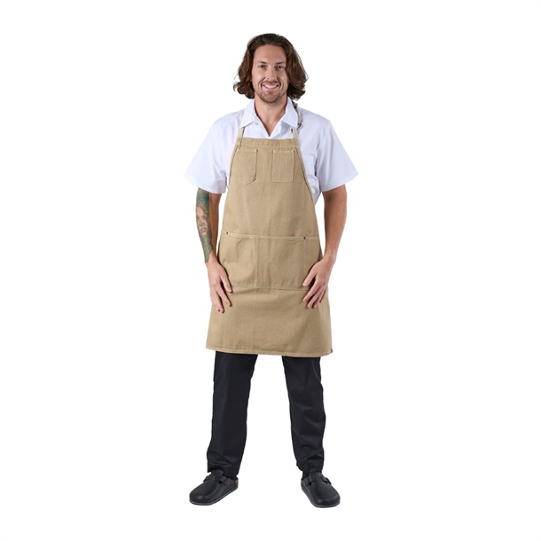 Chef Works Austin Bib Apron Natural