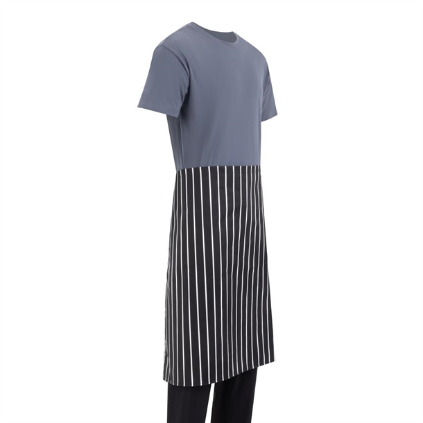 Whites Bistro Apron Black/White Butchers Stripe