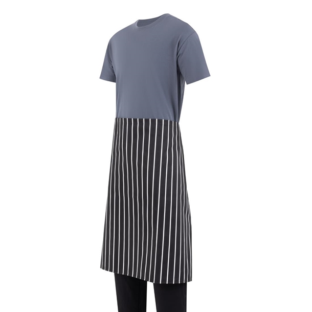 Whites Bistro Apron Black/White Butchers Stripe