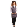 Whites V Neck Service Bib Apron Charcoal