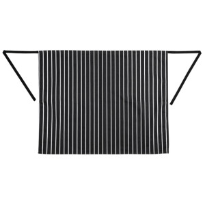 Whites Bistro Apron Black/White Butchers Stripe
