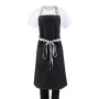 Southside Bib Apron Denim Black with Grey Ties