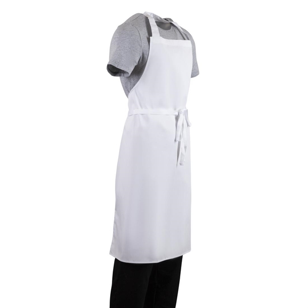 Whites Bib Apron Polycotton White XL