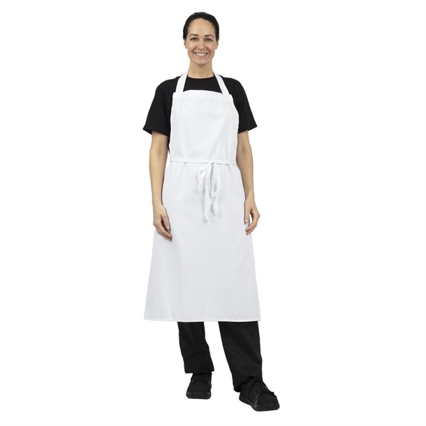 Whites Bib Apron Polycotton White XL