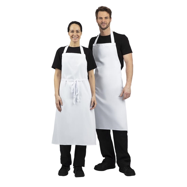 Whites Bib Apron Polycotton White XL