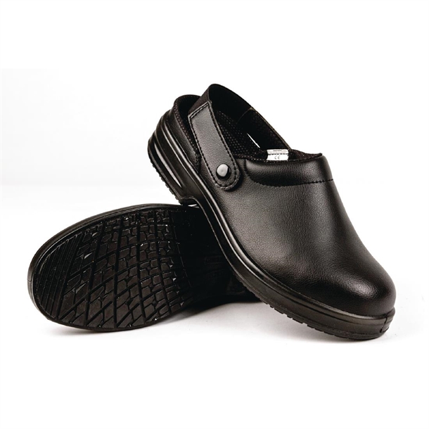 Slipbuster Cryzon Safety Chef Clogs Black