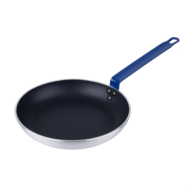 Hygiplas Aluminium Teflon Platinum Plus Frying Pan with Blue Handle 280mm