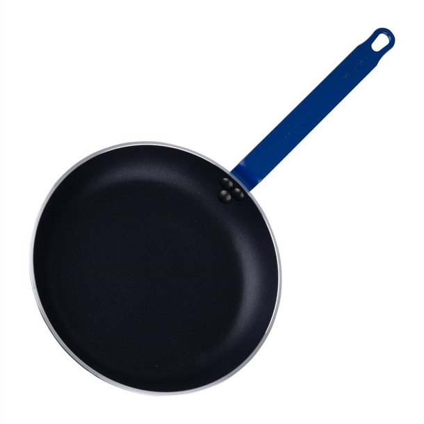 Hygiplas Aluminium Teflon Platinum Plus Frying Pan with Blue Handle 280mm