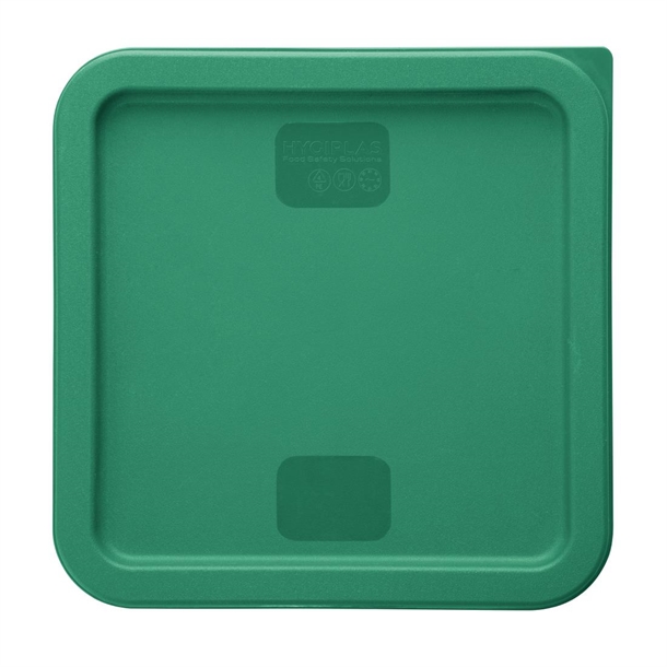 Hygiplas Square Food Storage Container Lid Green Medium