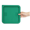 Hygiplas Square Food Storage Container Lid Green Medium