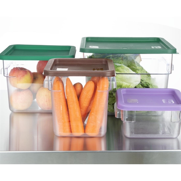 Hygiplas Square Food Storage Container Lid Green Medium