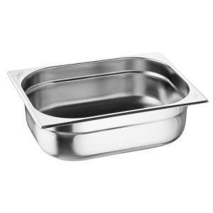 Nisbets Essentials Stainless Steel 1/2 Gastronorm Tray 100mm (3 Pack)