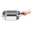 Nisbets Essentials Stainless Steel 1/2 Gastronorm Tray 100mm (3 Pack)