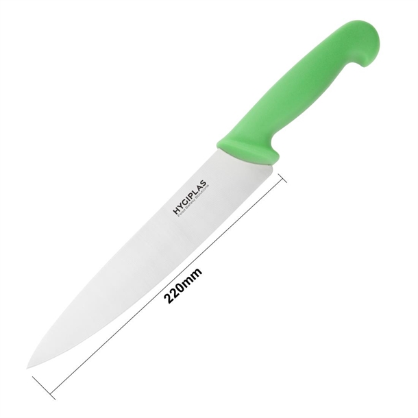 Hygiplas Chefs Knife Green 218mm