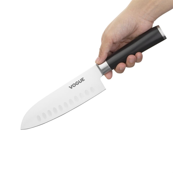 Vogue Bistro Santoku Knife Black 179mm