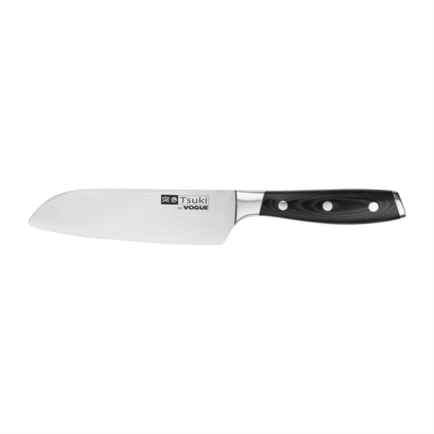 Vogue Tsuki Series 7 Santoku Knife Black 175mm