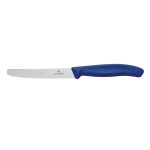 Victorinox Wavy Edge Steak and Tomato Knife Blue 110mm