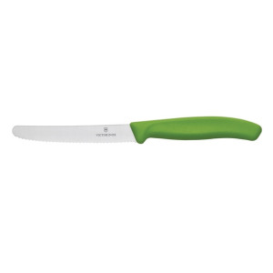 Victorinox Wavy Edge Steak and Tomato Knife - Green