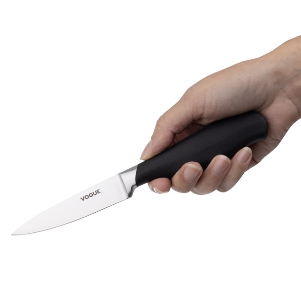 Vogue Soft Grip Paring Knife Black 85mm