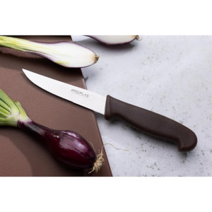 Hygiplas Vegetable Knife Serrated Brown 105mm