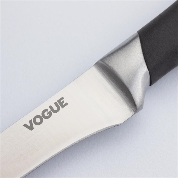 Vogue Soft Grip Boning Knife Black 128mm