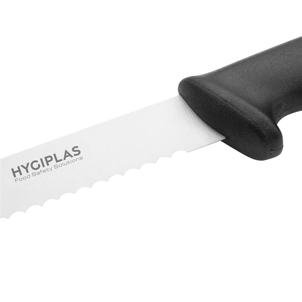 Hygiplas Bread Knife Black 200mm