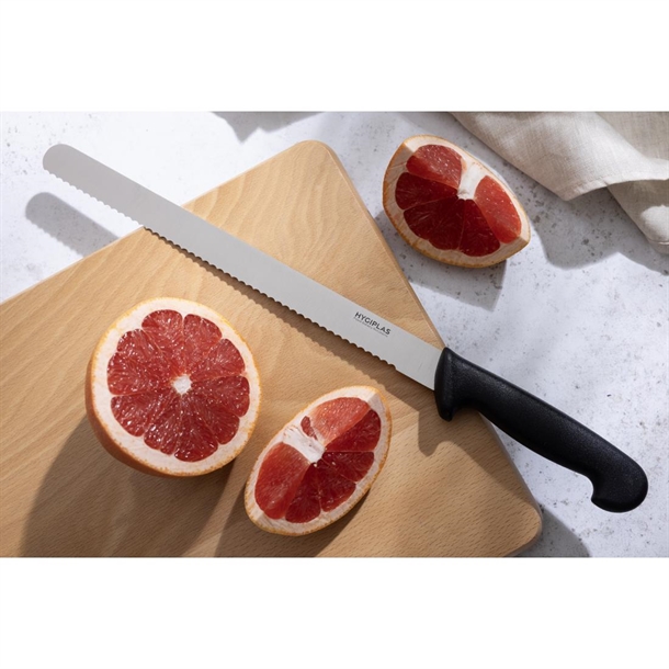 Hygiplas Serrated Slicer Black 305mm