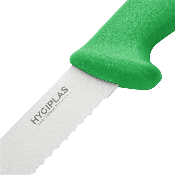 Hygiplas Slicer Serrated Green Knife 250mm