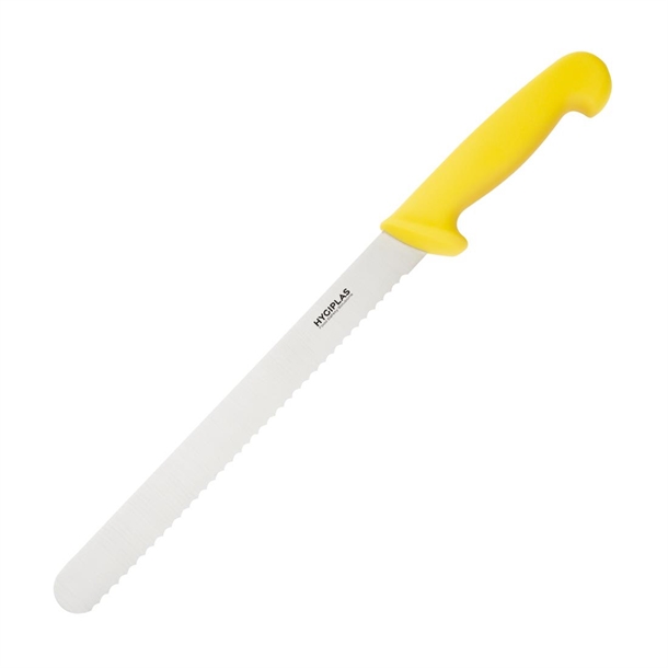Hygiplas Serrated Slicer Yellow Knife 250mm